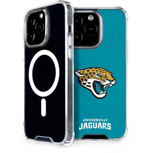 NFL Jacksonville Jaguars Distressed iPhone 15 Pro MagSafe Case